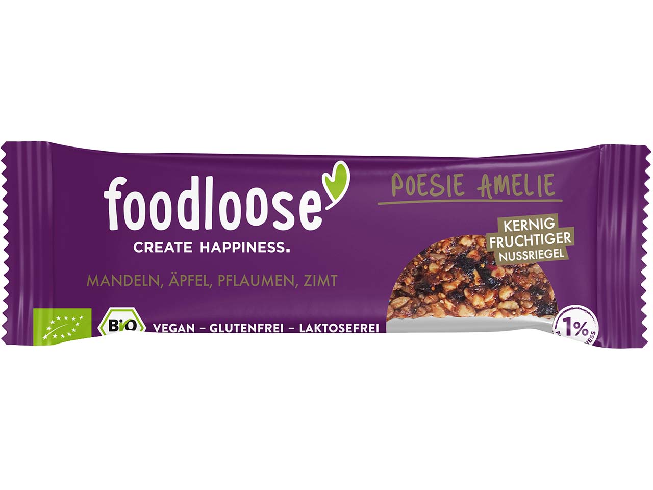 foodloose Bio-Nussriegel "Poesie Amelie", 35 g