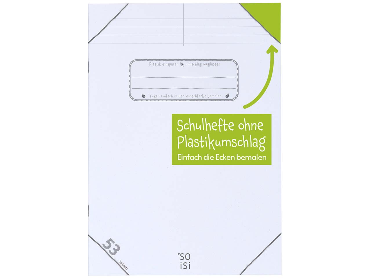 Soisi Recycling-Schulheft DIN A4 Nr. 53 Vokabelheft mit 2 Spalten