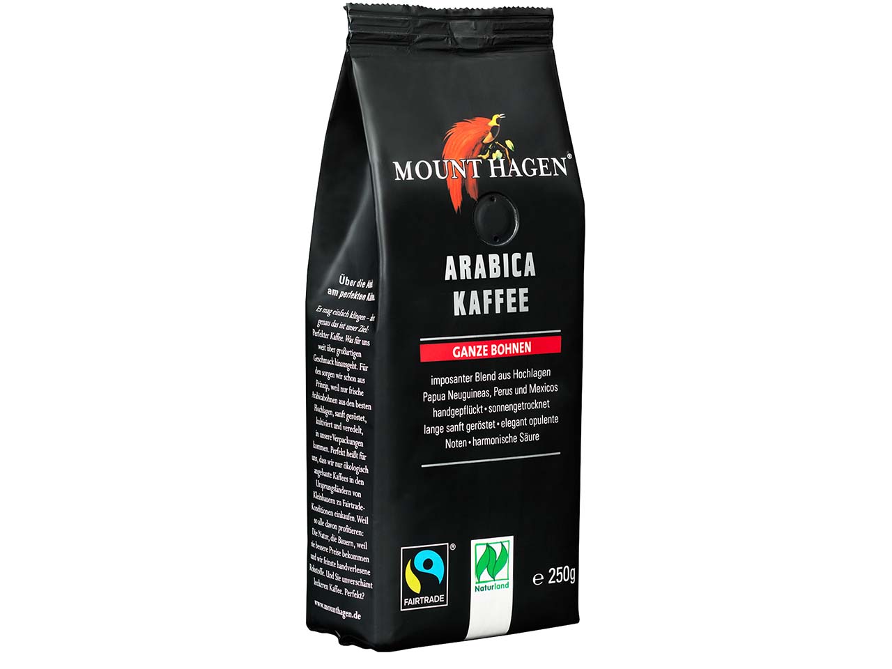 Mount Hagen Bio-Kaffee Arabica, ganze Bohnen, 250 g