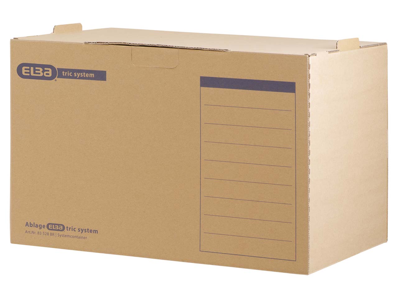 ELBA Sammelcontainer 'tric system' mit Verschlusslasche, DIN A4, naturbraun