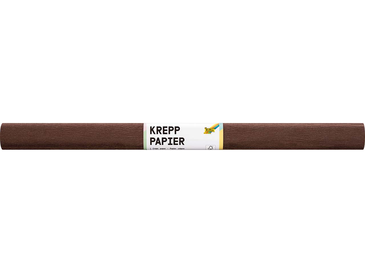 folia Krepppapier-Rollen, 50 cm x 2 m, 10 Rollen, schokobraun