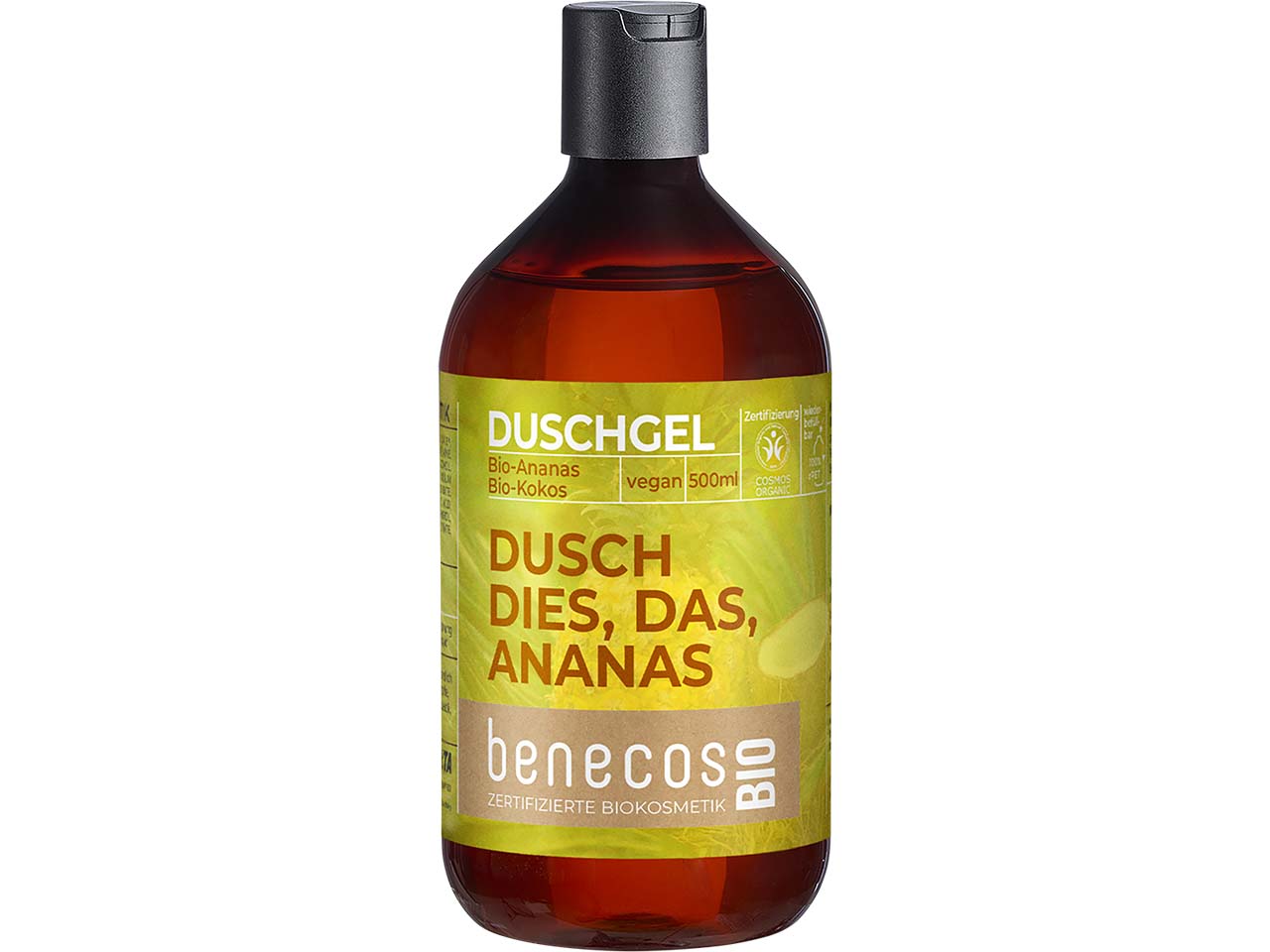 benecos Bio-Duschgel mit Bio-Ananas "Dusch, Dies, Das, Ananas", 500 ml