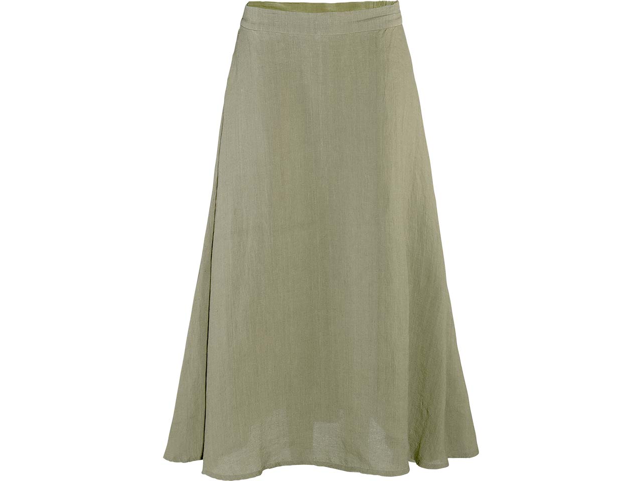 Living Crafts Damen-Midi-Rock "TOBIANA" mit flexiblem Bund, sage, Gr. 40