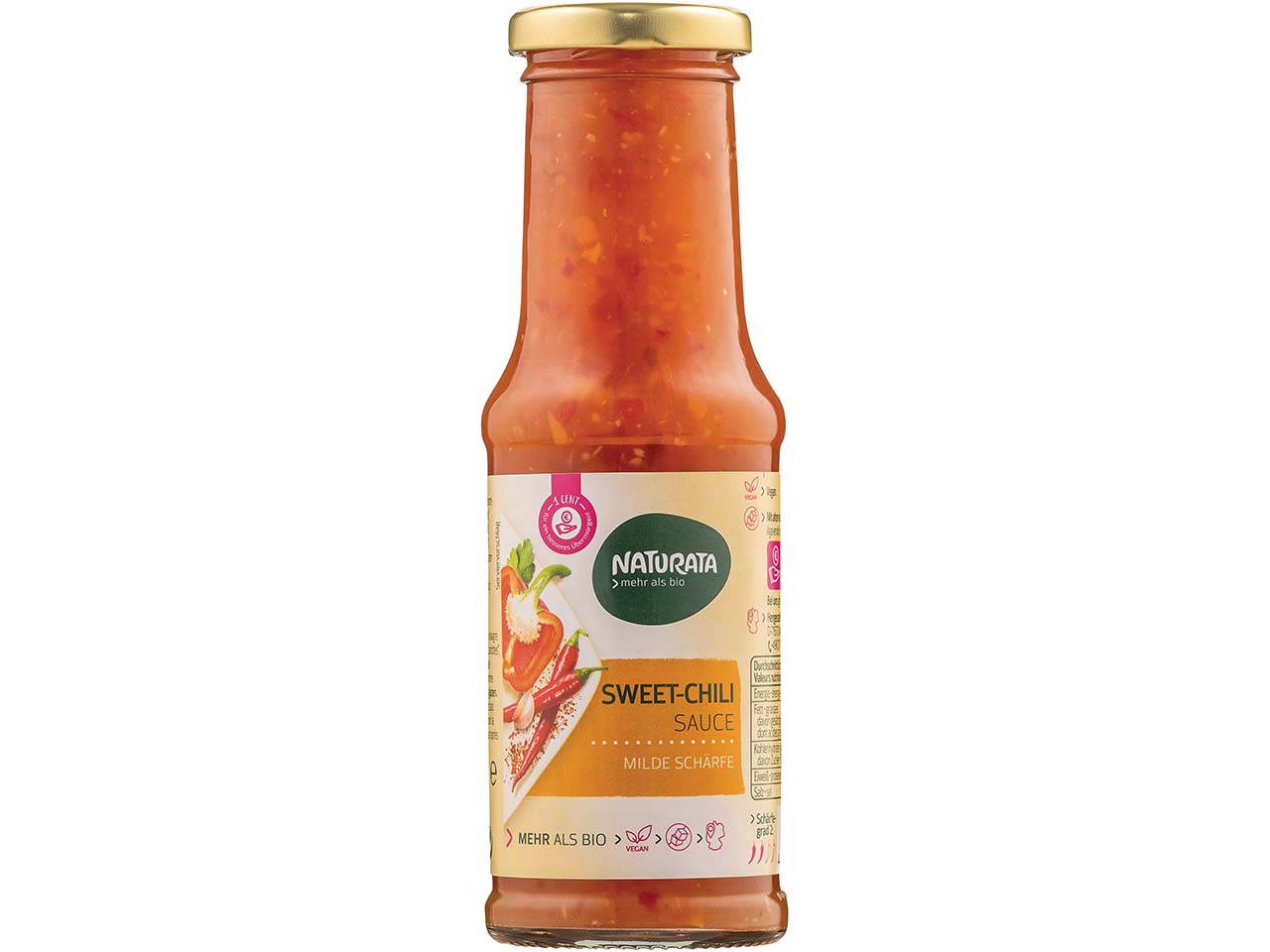 NATURATA Bio-Sauce "Sweet Chili", milde Schärfe, 210 ml NATURATA Bio-Sauce "Sweet Chili", milde Schärfe, 210 ml