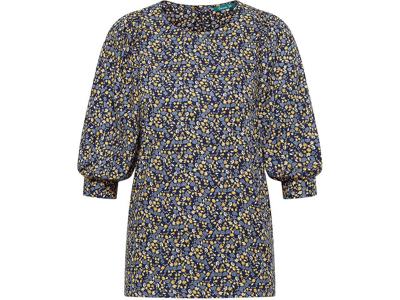 tranquillo Damen-Bluse mit 3/4-Arm, bloom, Gr. 40