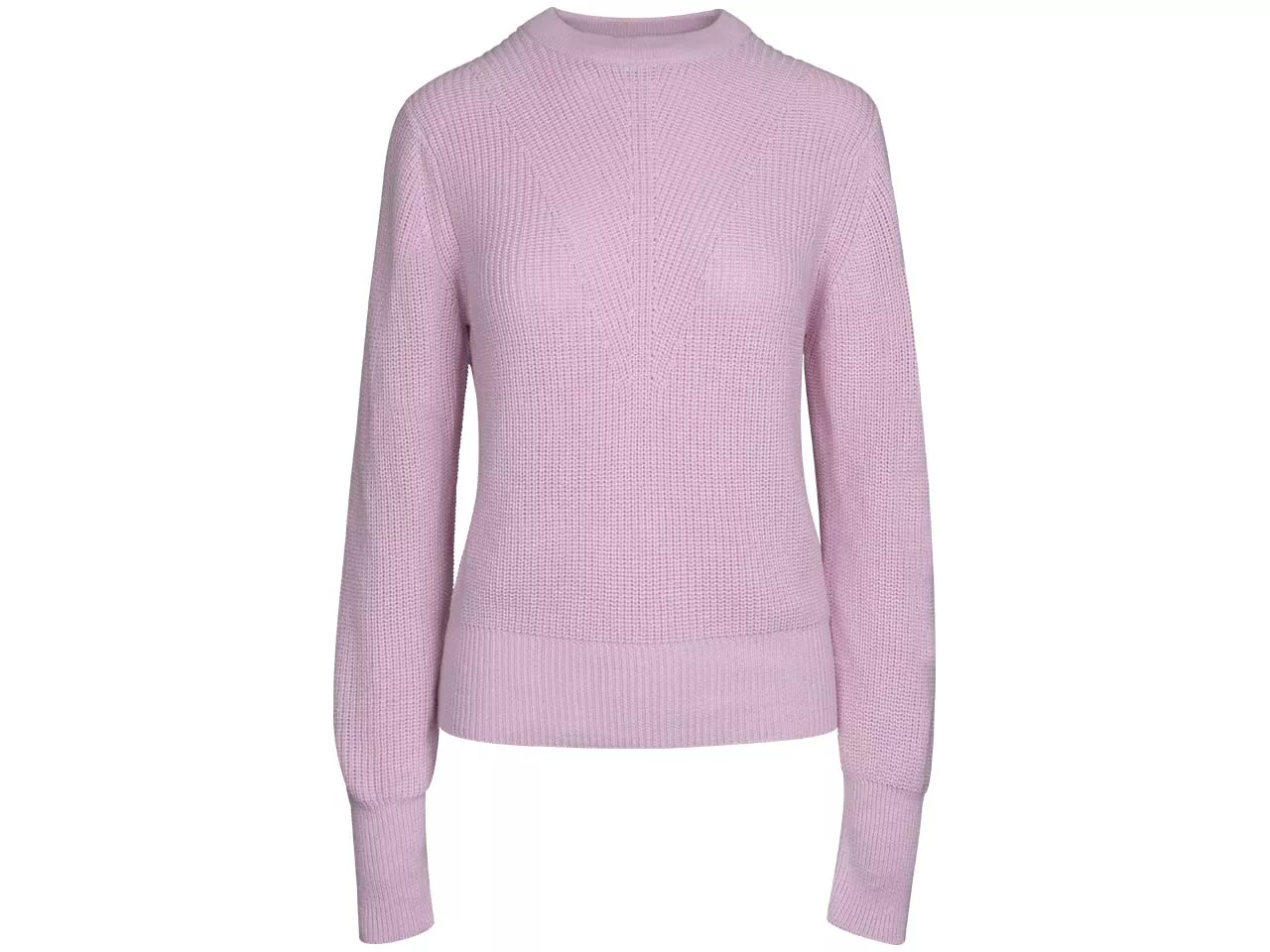 MELA Bio-Damen-Strickpullover "GAURI" mit Rundhalsausschnitt, gelato raspberry, Gr. S