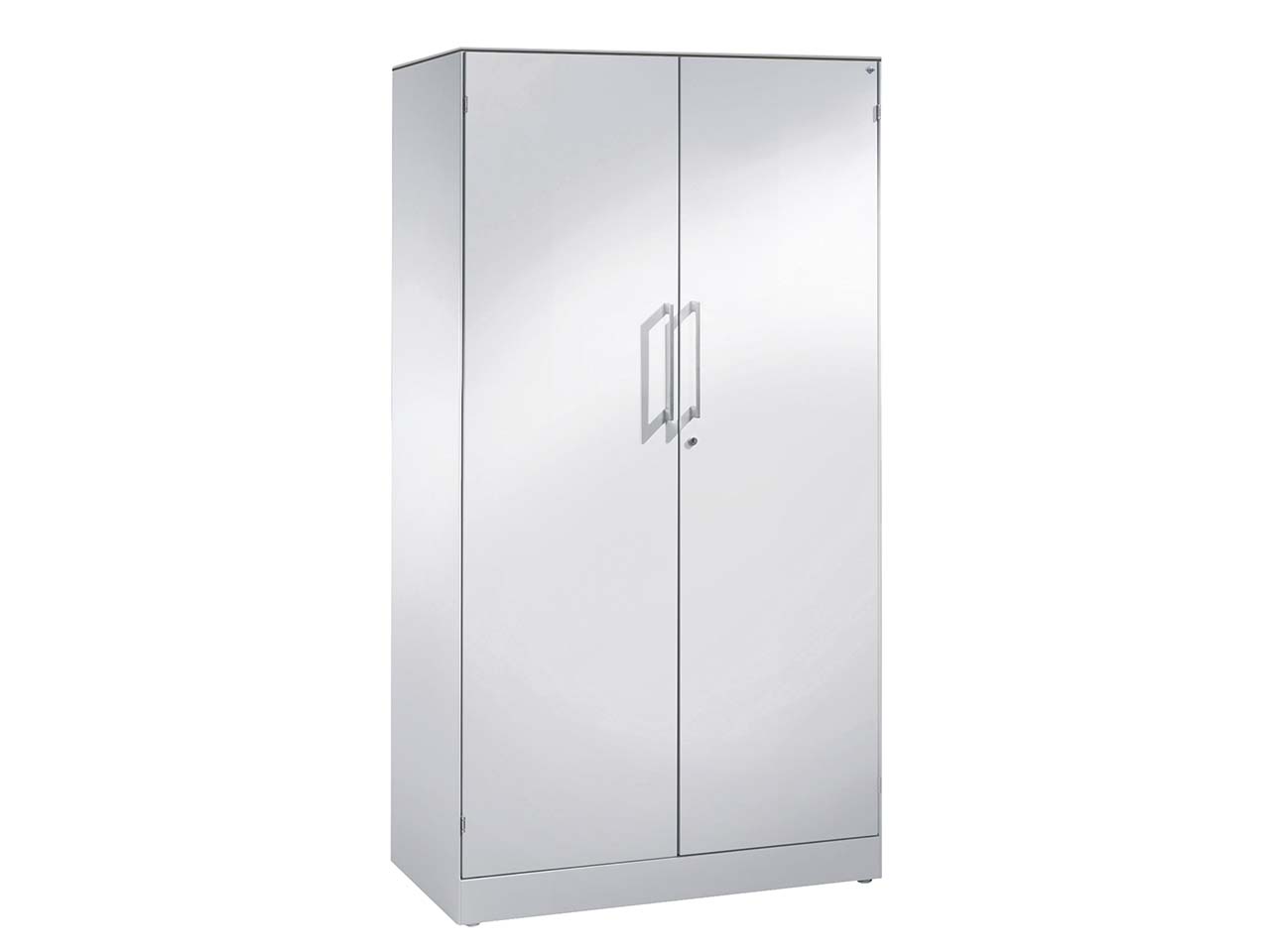 Flügeltürenschrank "CONTACT", Höhe 163,5 cm  (BxT) 80 x 43,5, silber