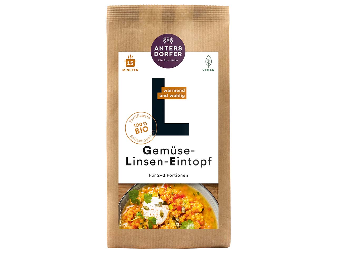 Antersdorfer Bio-Gemüse-Linsen-Eintopf, 150 g