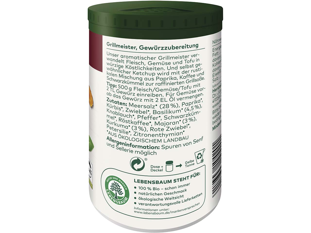 LEBENSBAUM Bio-Gewürzmischung "Grillmeister", 100 g