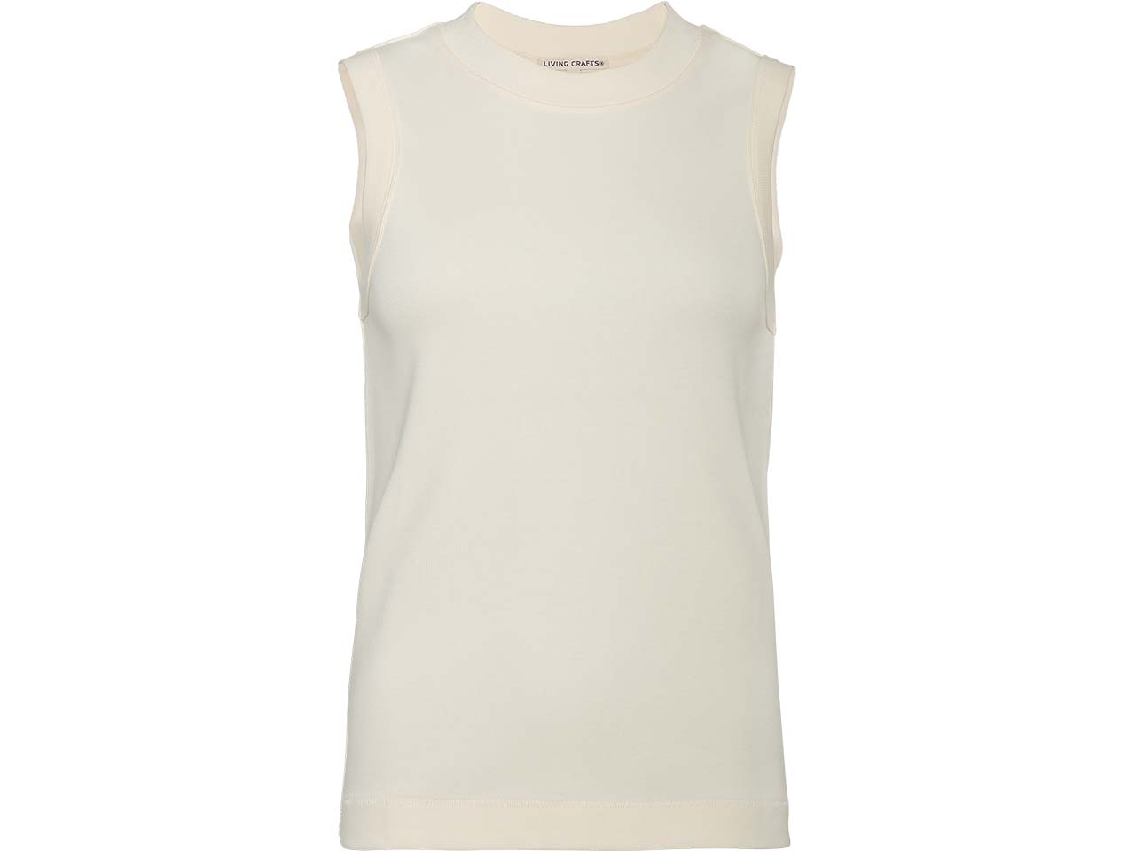 Living Crafts Bio-Damen-Top "RITA" aus Feinripp, cream, Gr. S