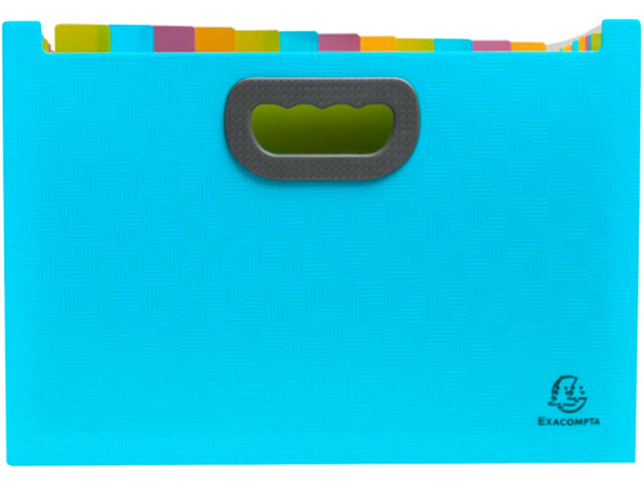 Exacompta Fächertasche Maxi "Pop'N Co" 24 Fächer, Reycling-PP, DIN A4, cyan