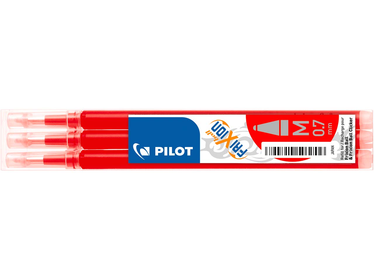 3 Pilot Ersatzminen für Tintenroller 'Frixon Ball BL-FR7' rot