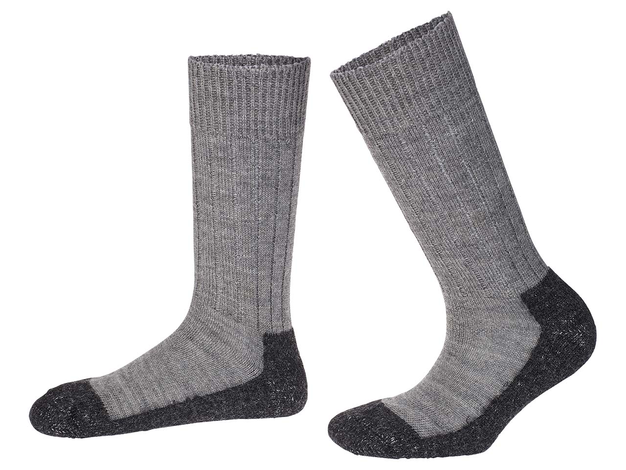 Hirsch Natur Unisex-Wandersocken grau/grau, Gr. 38/39