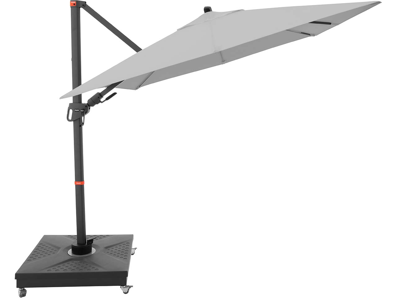 doppler Pendelschirm "myZone AX" 210 x 210 cm, hellgrau