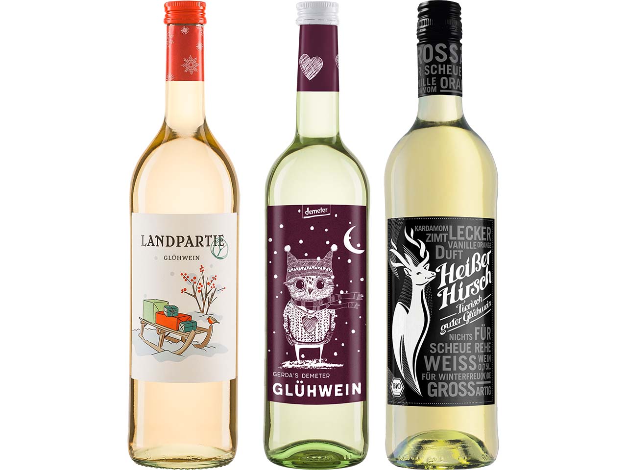 Bio-Glühwein-Paket, weiß, 3 x 0,75 l