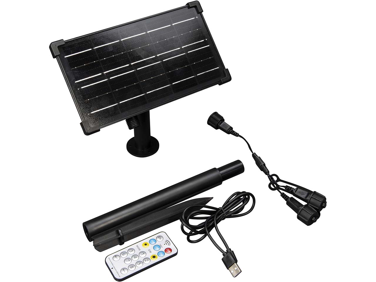 Konstsmide Solarpanel mit Akku, für Lichterketten, medium