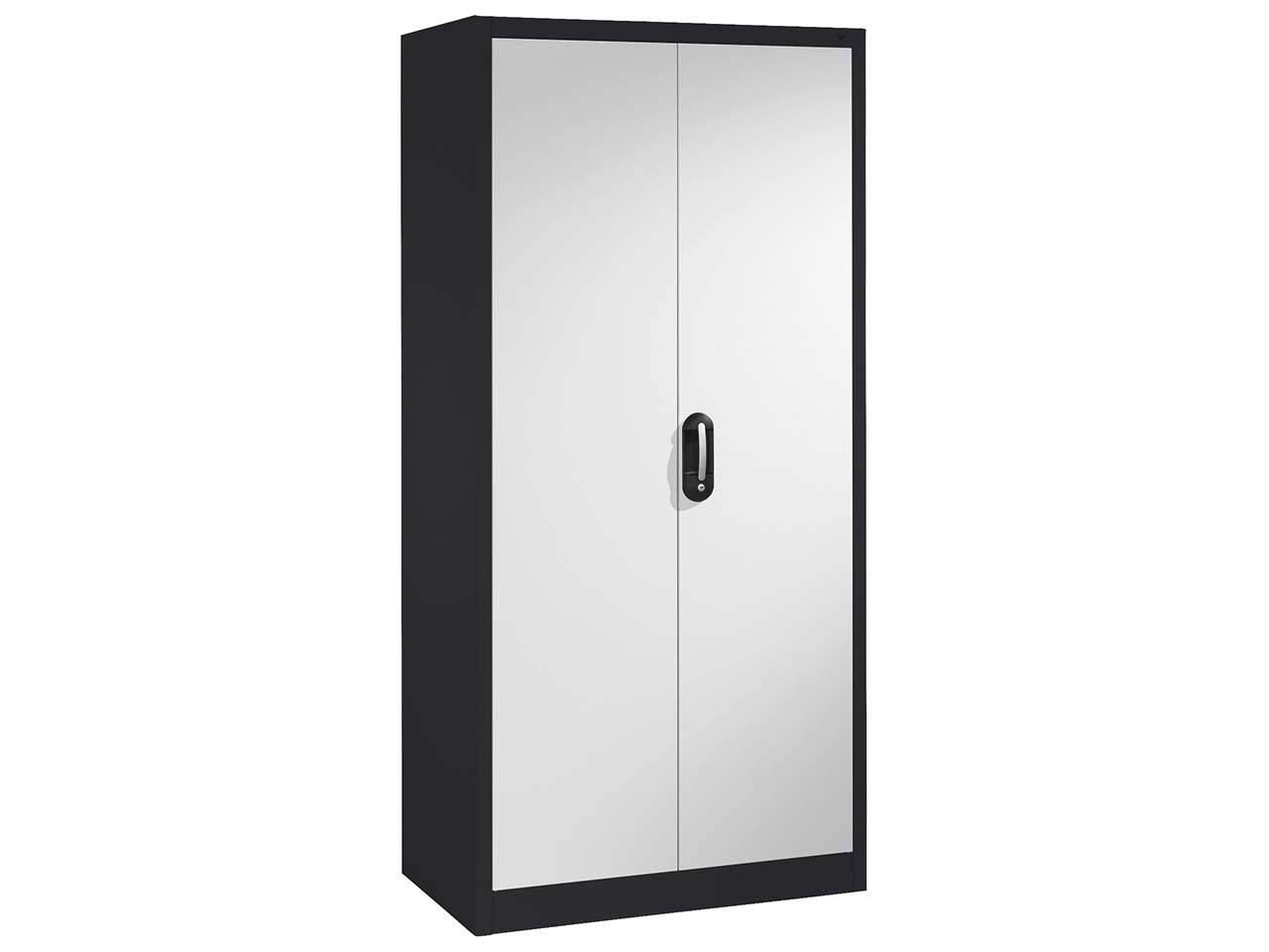 Flügeltürenschrank Anthrazit/Lichtgrau (BxTxH) 93x50x195