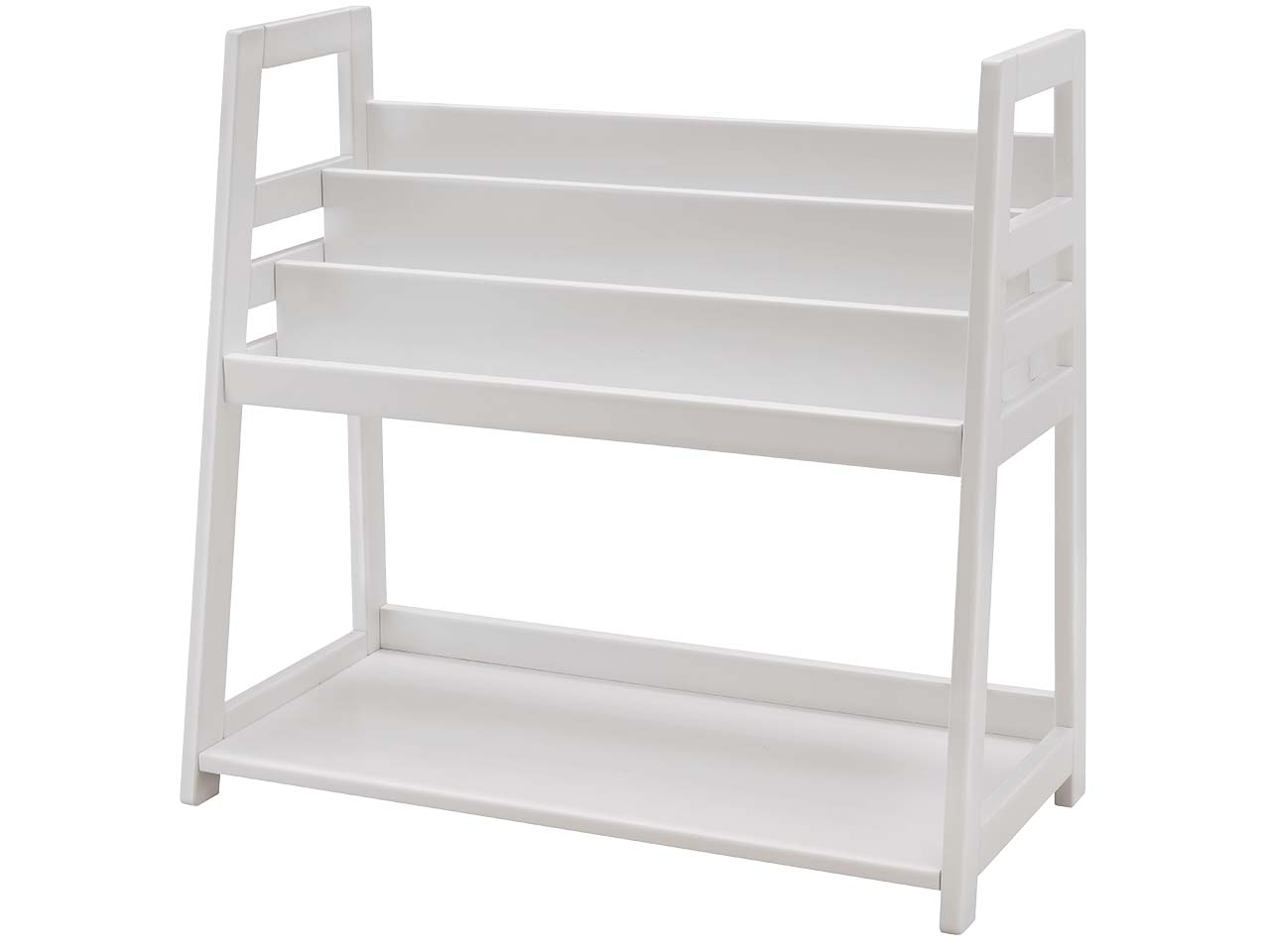 Kinderregal 'Montessori' B83xT38xH75cm, Bücherregal oben, Buche weiß