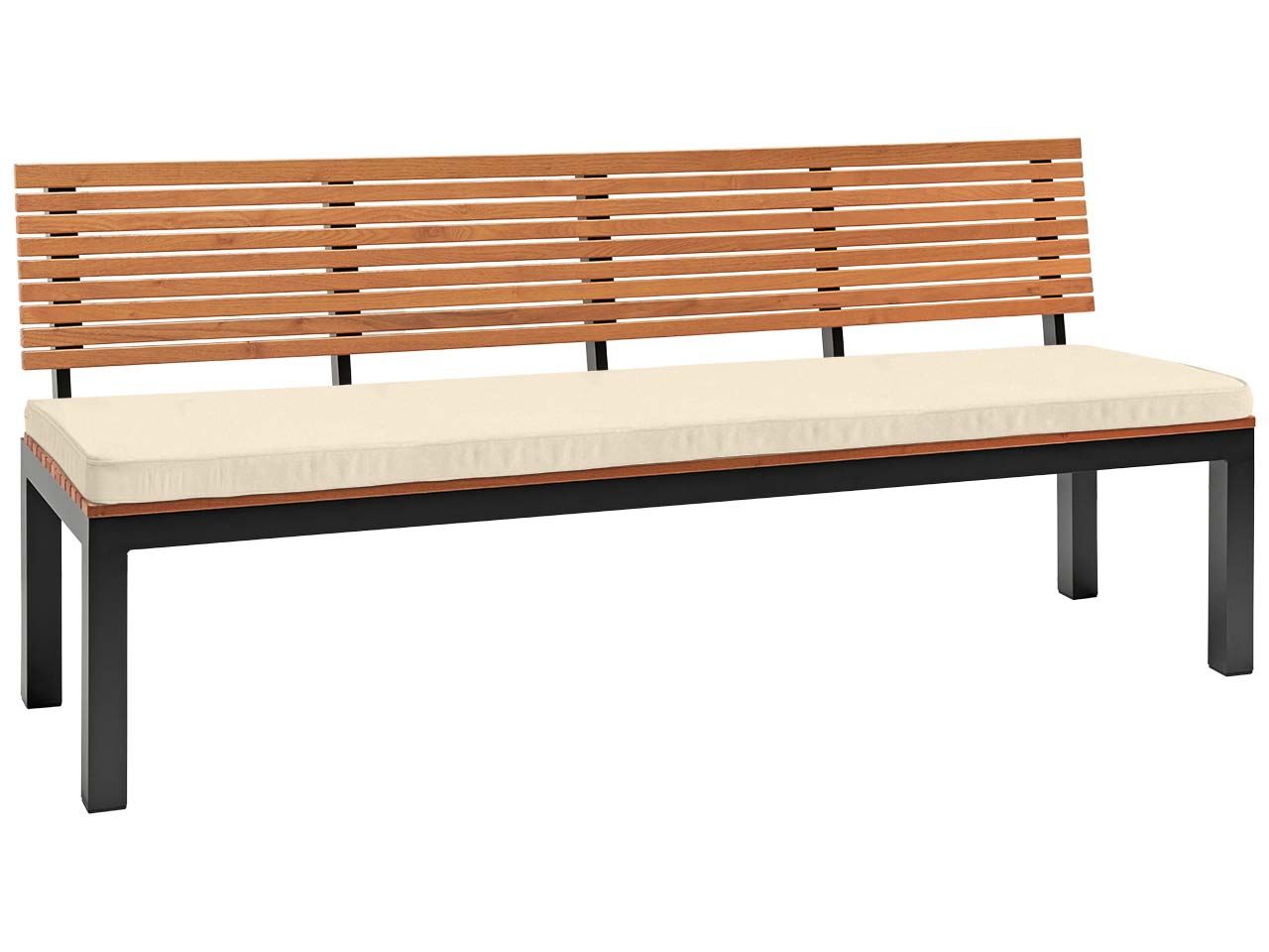 Auflage für Gartenbank 'Sassa' 180 cm, Bezug aus Polyester, natur