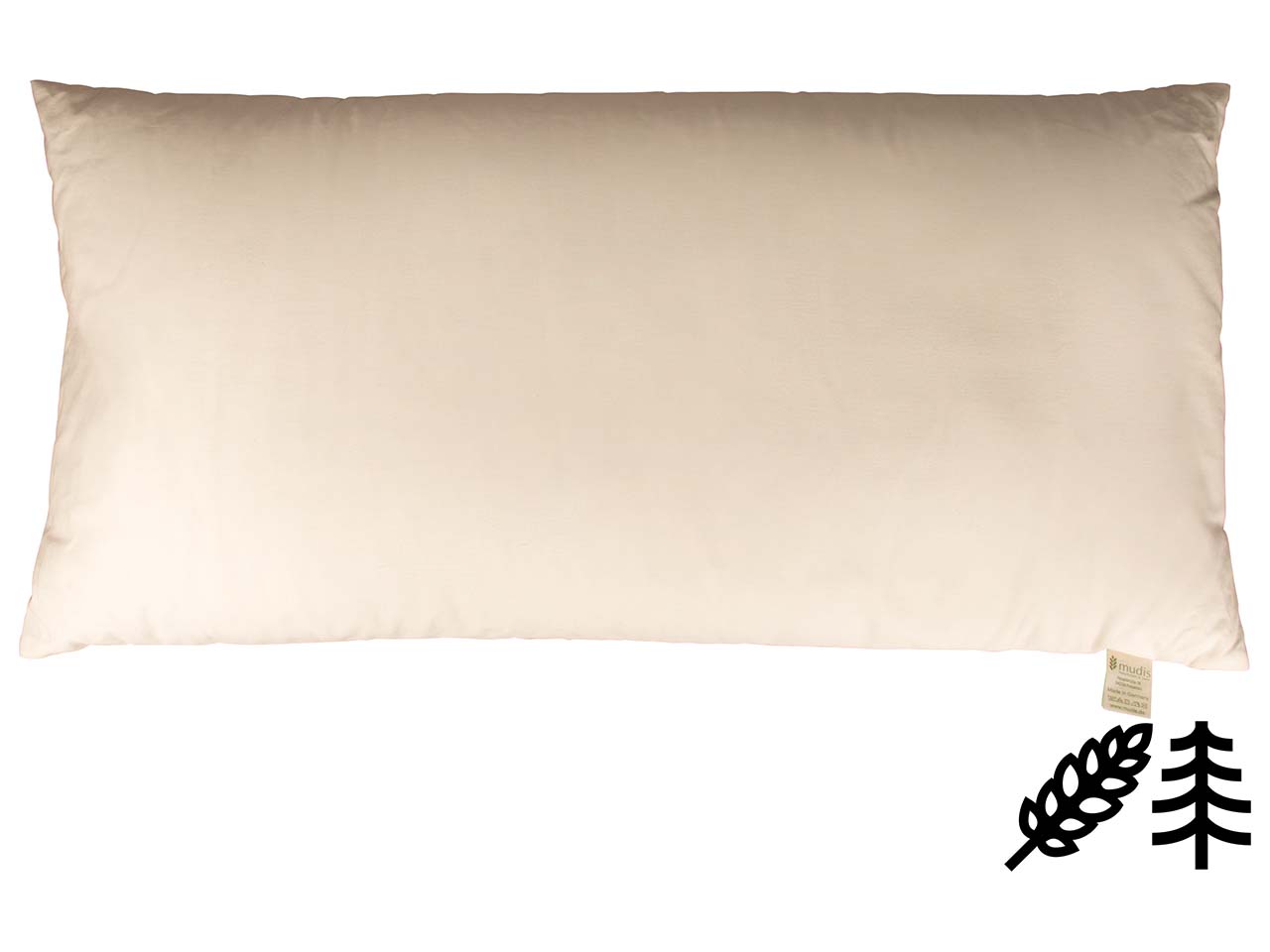 mudis Kopfkissen 40 x 80 cm Dinkelspelz/Zirbenholz