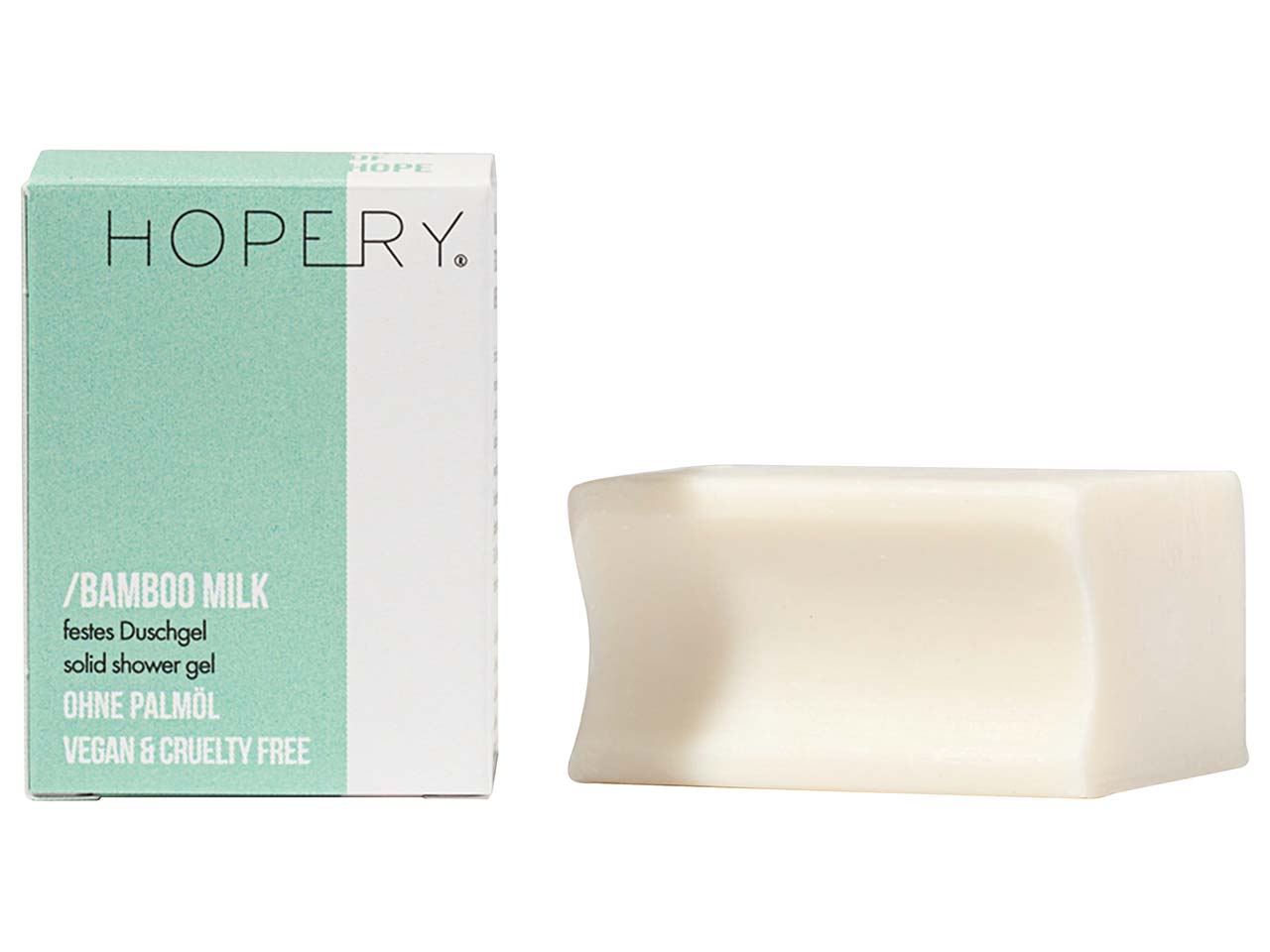 HOPERY Festes Duschgel 'Shower Bar Bamboo Milk', 70 g