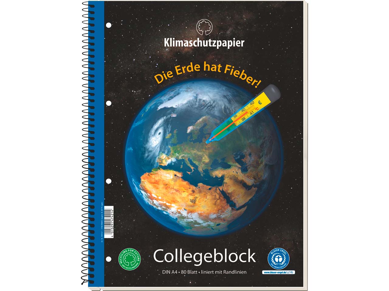Collegeblock "Klimaschutzpapier" liniert
