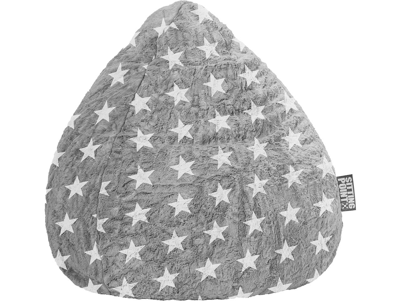 Sitzsack "fluffy stars XL", 70 x 110 cm, grau