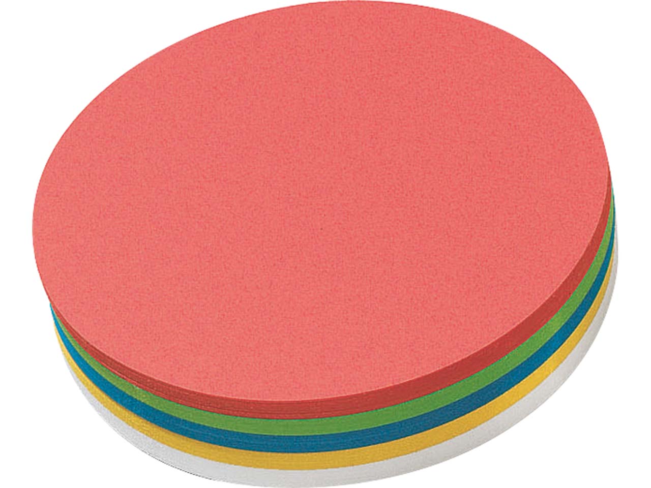 250 Blatt Moderatorenpapier Kreise 19cm (farbig sortiert)