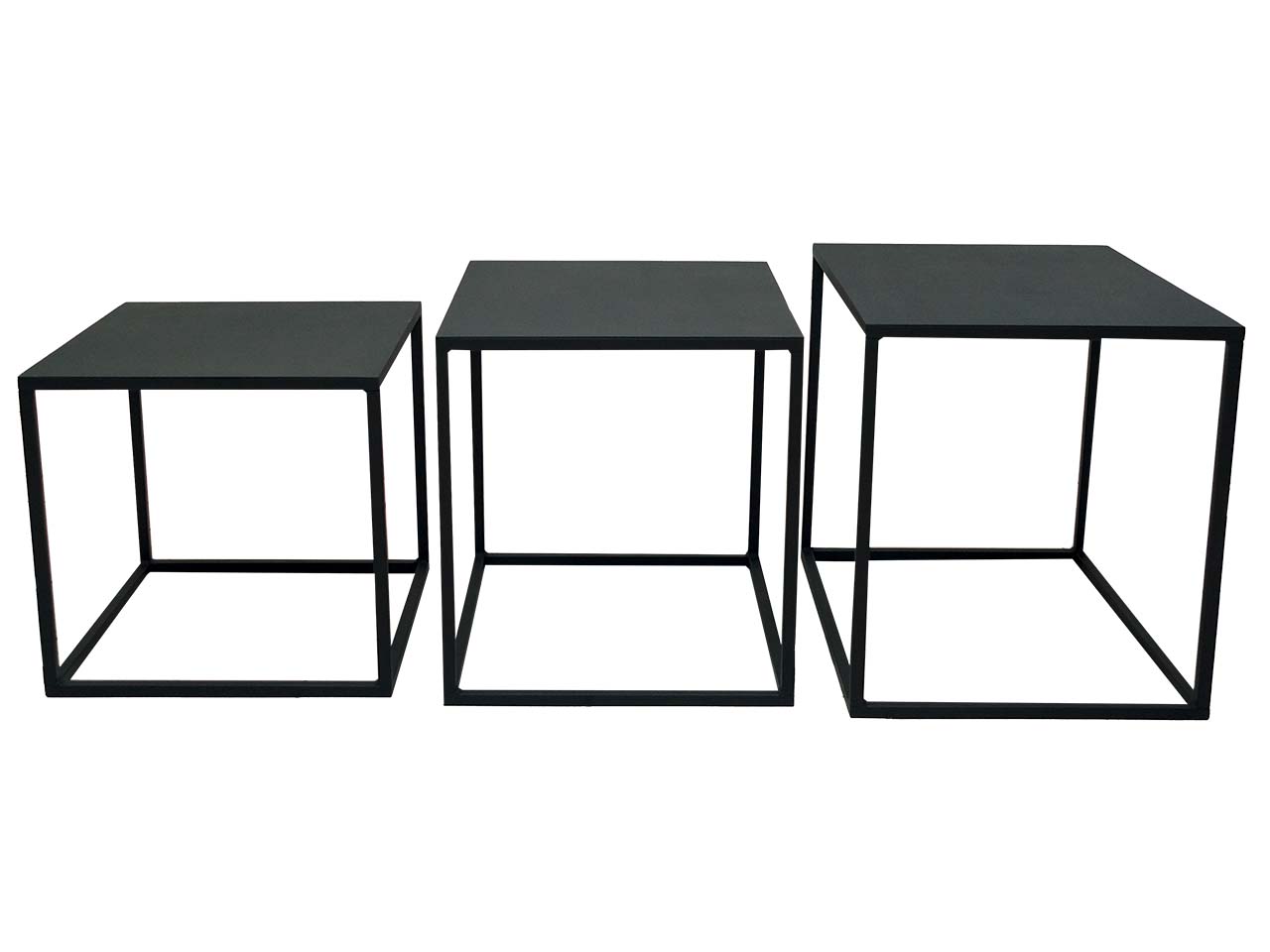 3er-Set Couch-/Beistelltische "Hannah", Stahl