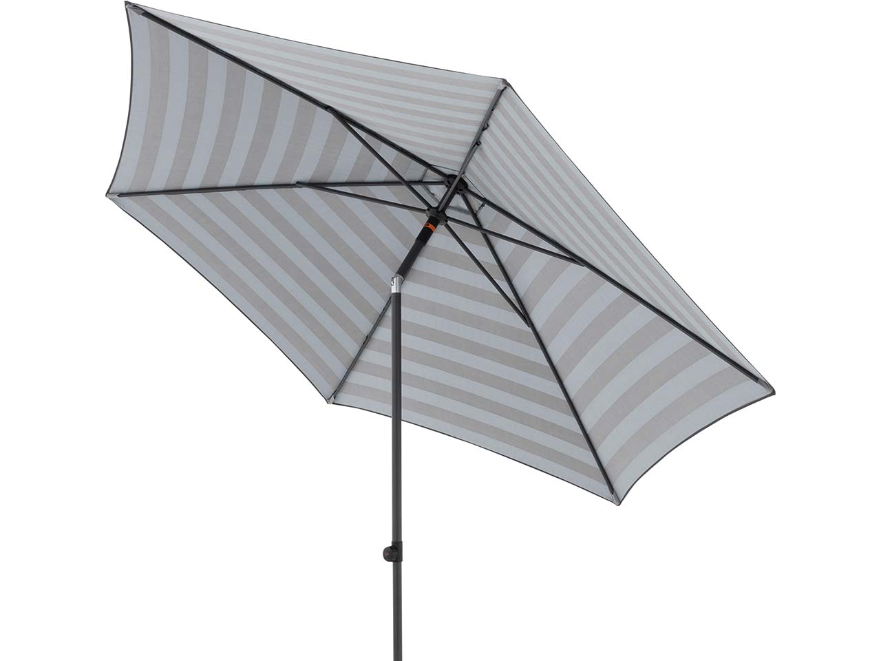 doppler Sonnenschirm "myZone Push Up" Ø 300 cm, HV, Blockstreifen anthrazit