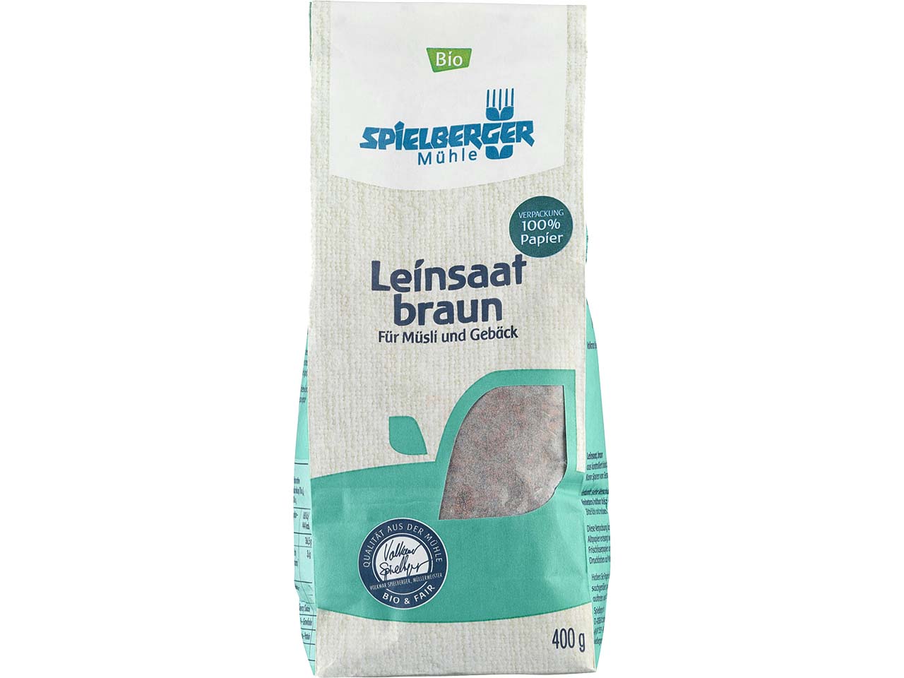 Spielberger Mühle Bio-Leinsaat braun, 400 g