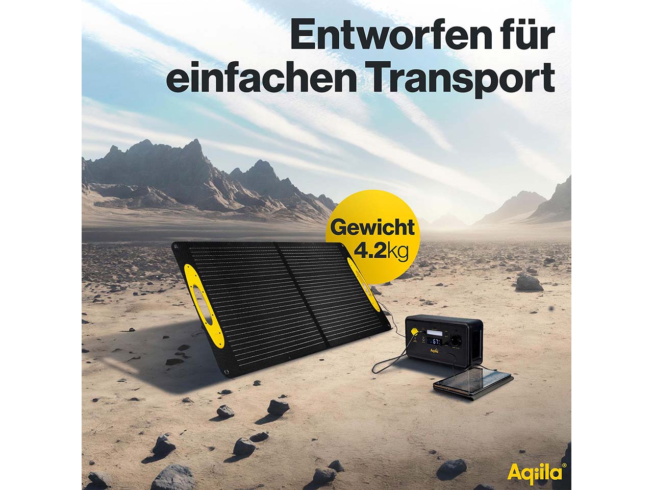 Aqiila tragbares Solarpanel "Sunbird P100" 100W