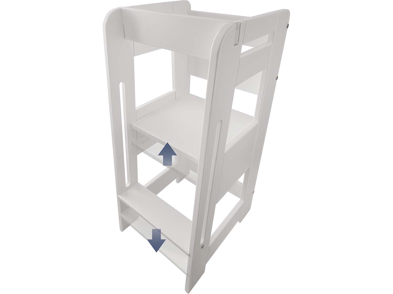 Lernturm B 42 x T 52 x H 89 cm, zweifach verstellbare Stufen, Buche weiß