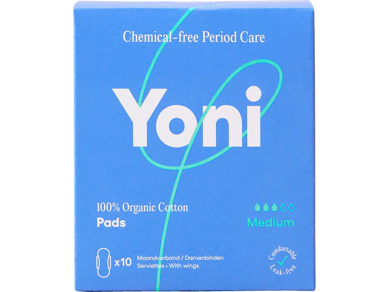 Yoni Binden "Normal" mit Flügeln 20 Stk. aus Bio-Baumwolle