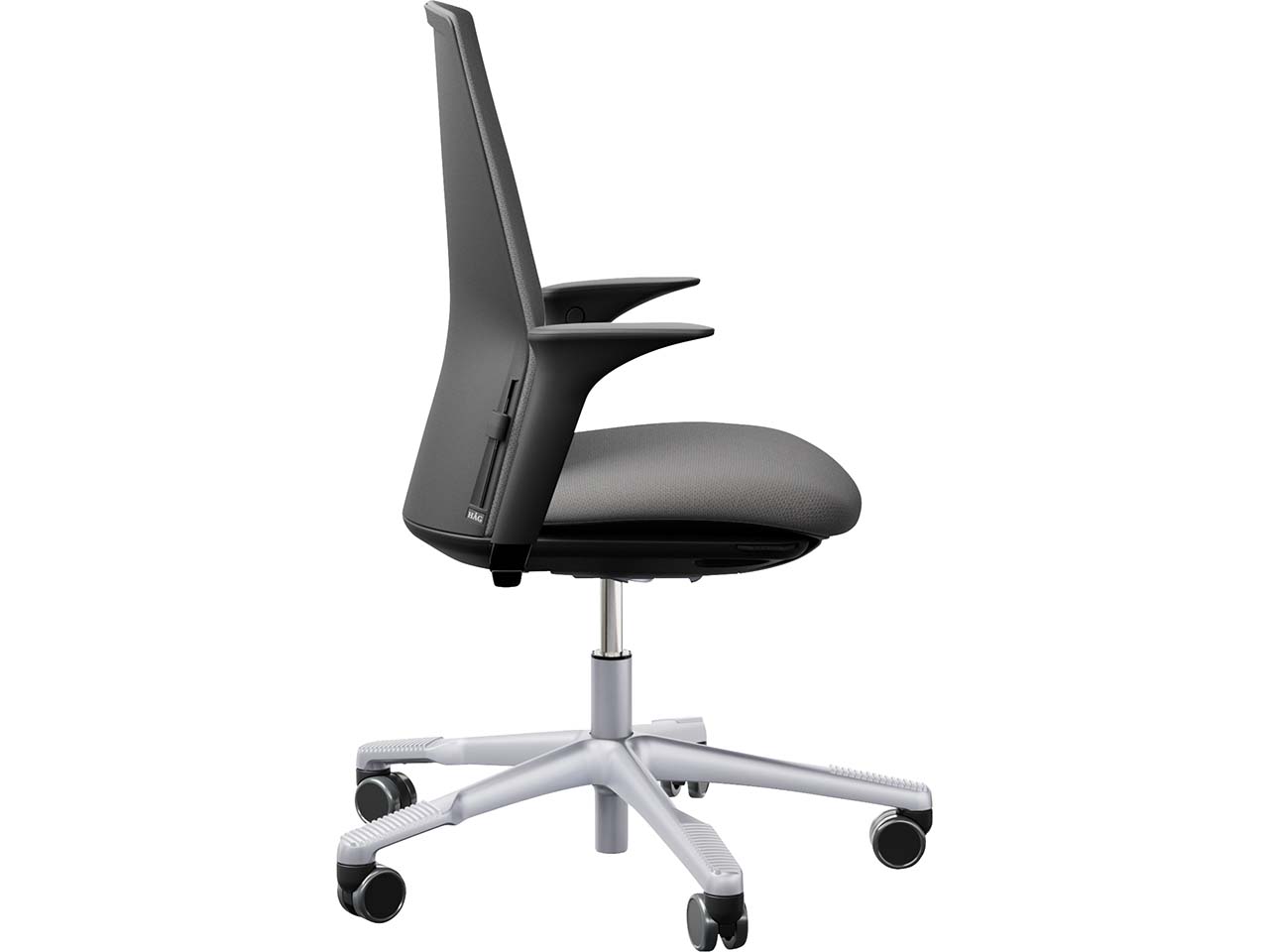 HAG Bürodrehstuhl "Futu 1200-S" mit AL, Gestell: silber, Stoff: "FutuKnit" Stone