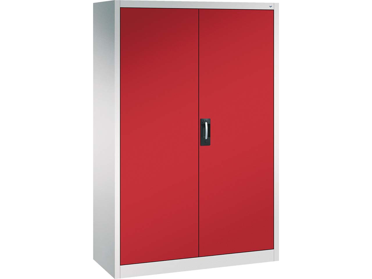 C+P Stahlschrank mit Flügeltüren "Acurado" H1950xB1200xT500mm, Lichtgrau/Rubinrot