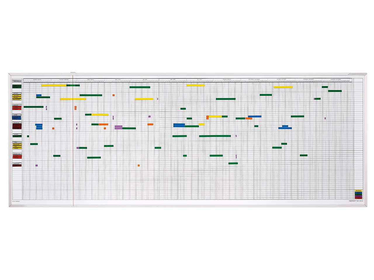 magnetoplan Whiteboard, Plantafel für Aktivitäten- und Urlaubsplaner für 45 Personen
