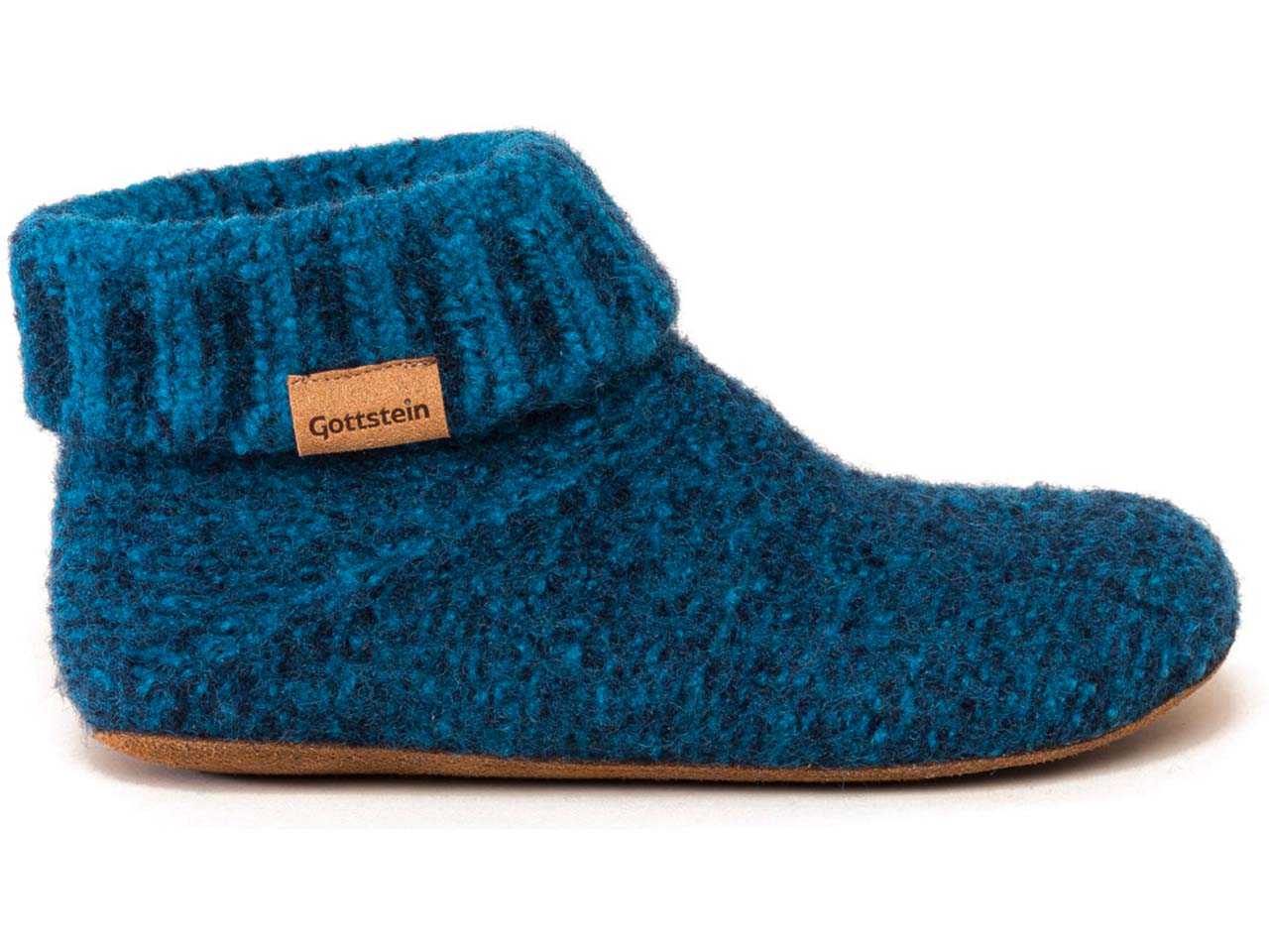 Gottstein Hausschuhe "Knit Boot" blue, Gr. 45
