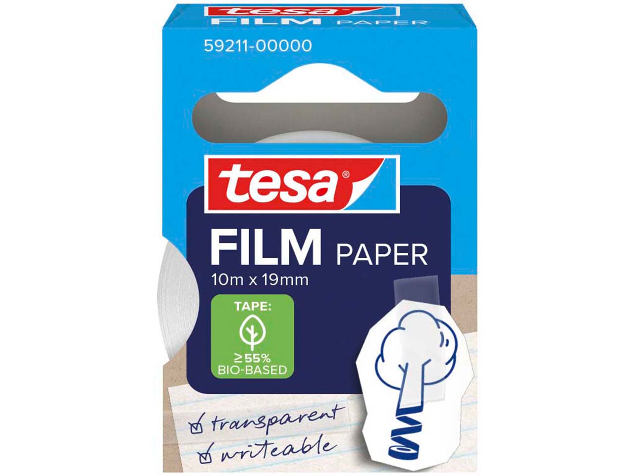 tesafilm Papier-Klebeband "Paper" 19 mm x 10 m, 1 Rolle