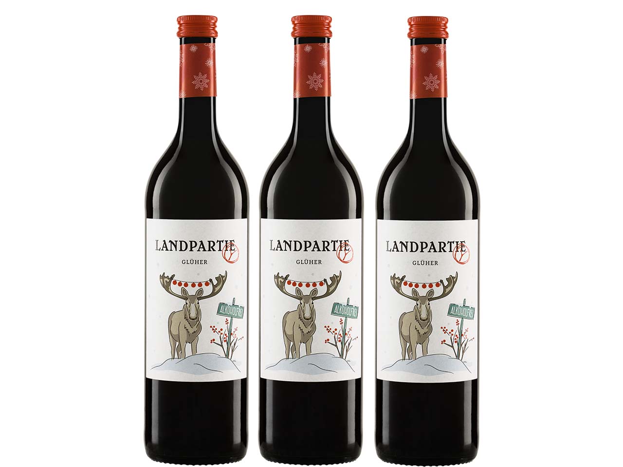 Premium Glüher-Paket "Landparty" 3 x 0,735 l, rot, alkoholfrei