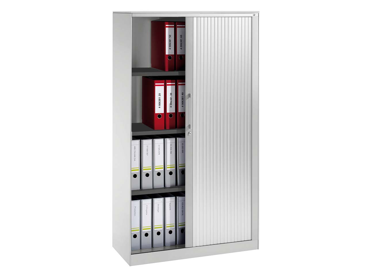 Rollladenschrank "CONTACT", Höhe 163,5 cm  (BxT) 80 x 43,5, silber