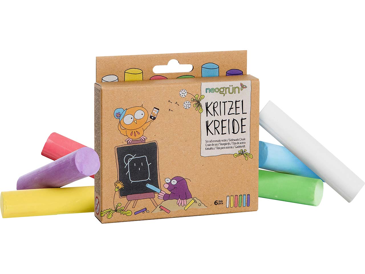 neogrün Straßenmalkreide "Kritzelkreide"