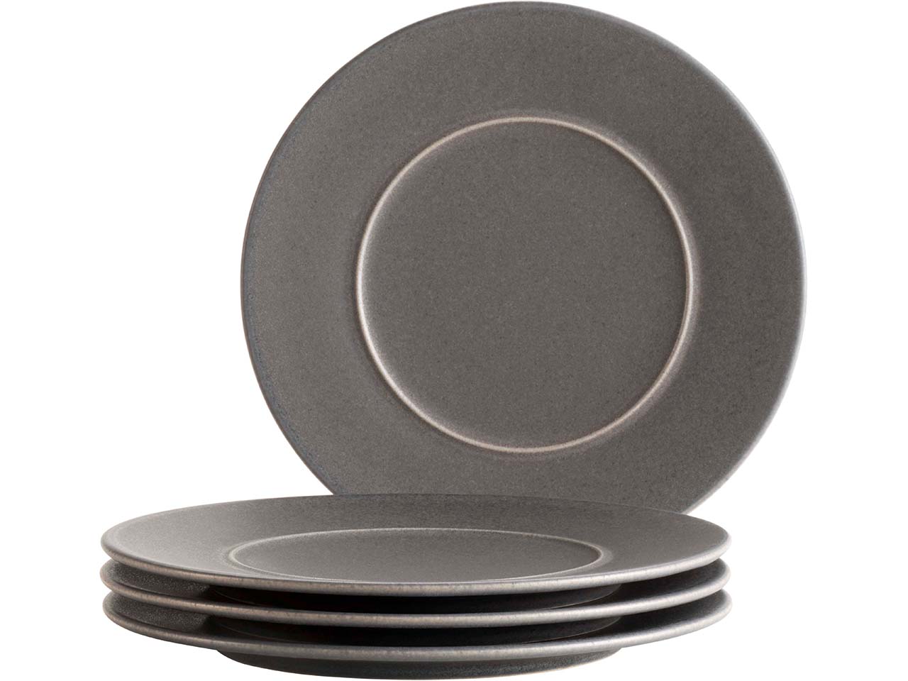 Mäser Dessertteller Set 4-tlg. "Unico" 21 cm, anthrazit