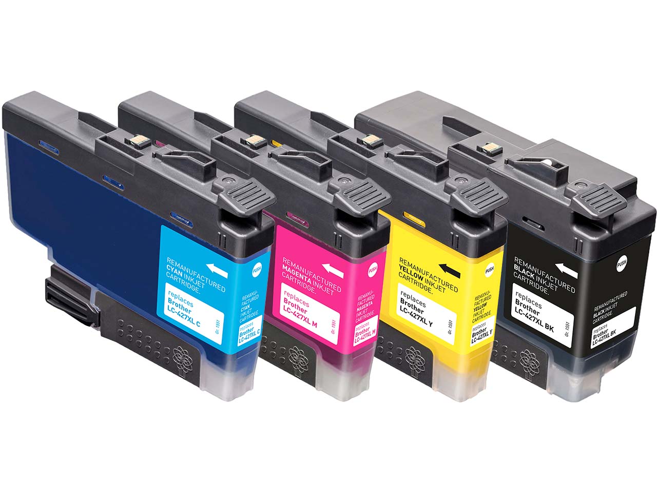 memo 4er-Set Tintenpatronen ersetzt Brother LC-427XLBK/C/M/Y