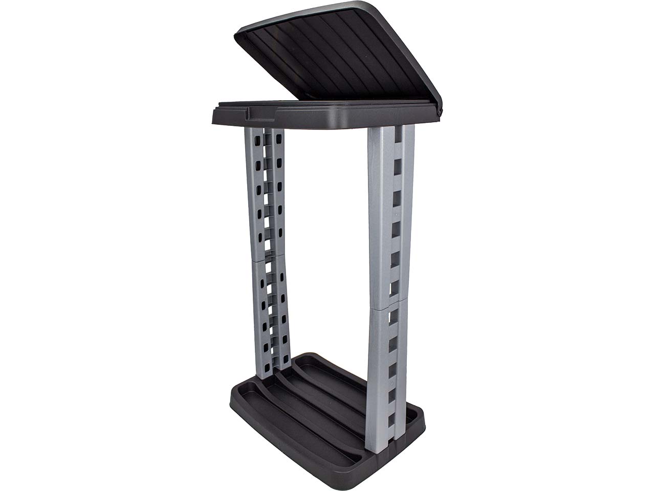 Müllsackständer für Müllsäcke bis 120 l, schwarz/grau