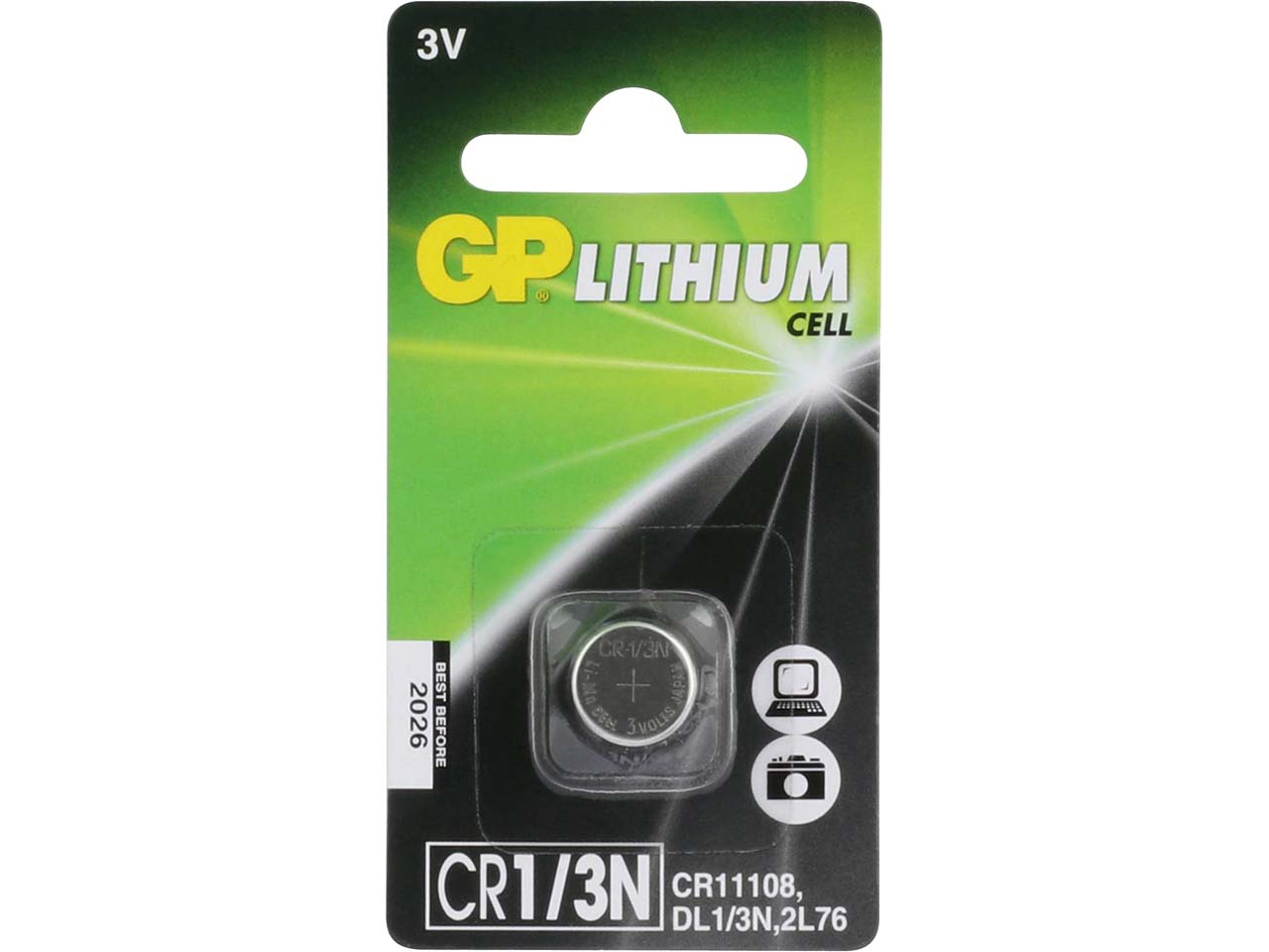 GP Battery Lithium Batterie "CR1/3", 1 Stk.