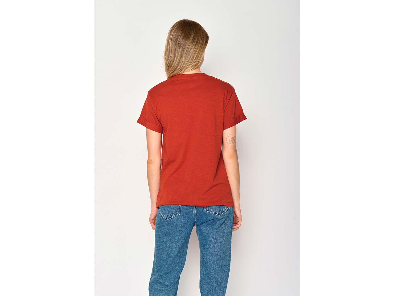 GREENBOMB Bio-Damen-T-Shirt "Bike Love" mit Rundhalsausschnitt, clay red, Gr. S