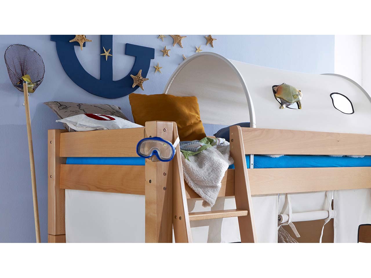 Tunnel für Bett "Infanskids" natur