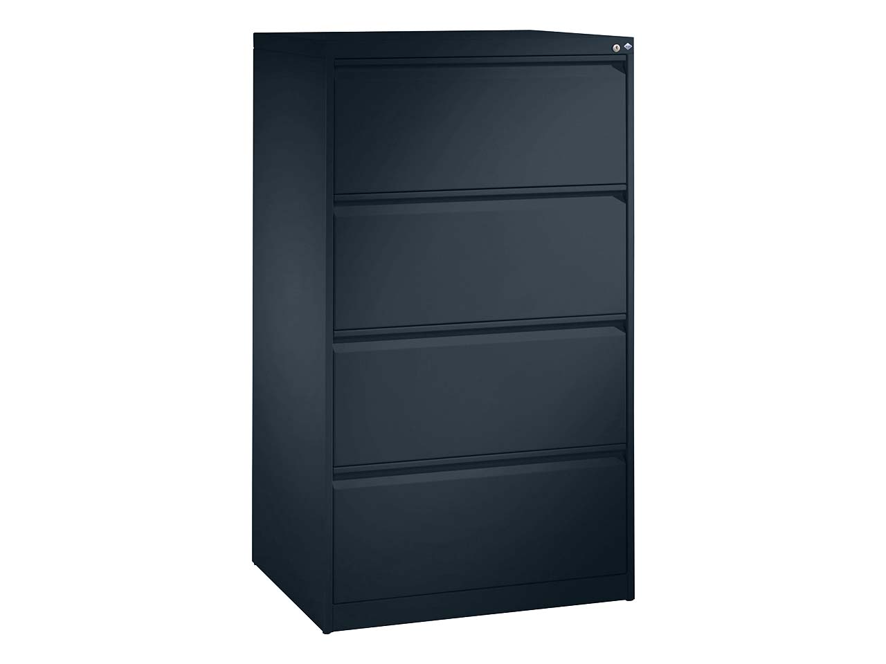 Hängeregistraturschrank zweibahnig, 4 Schubladen, anthrazit/anthrazit