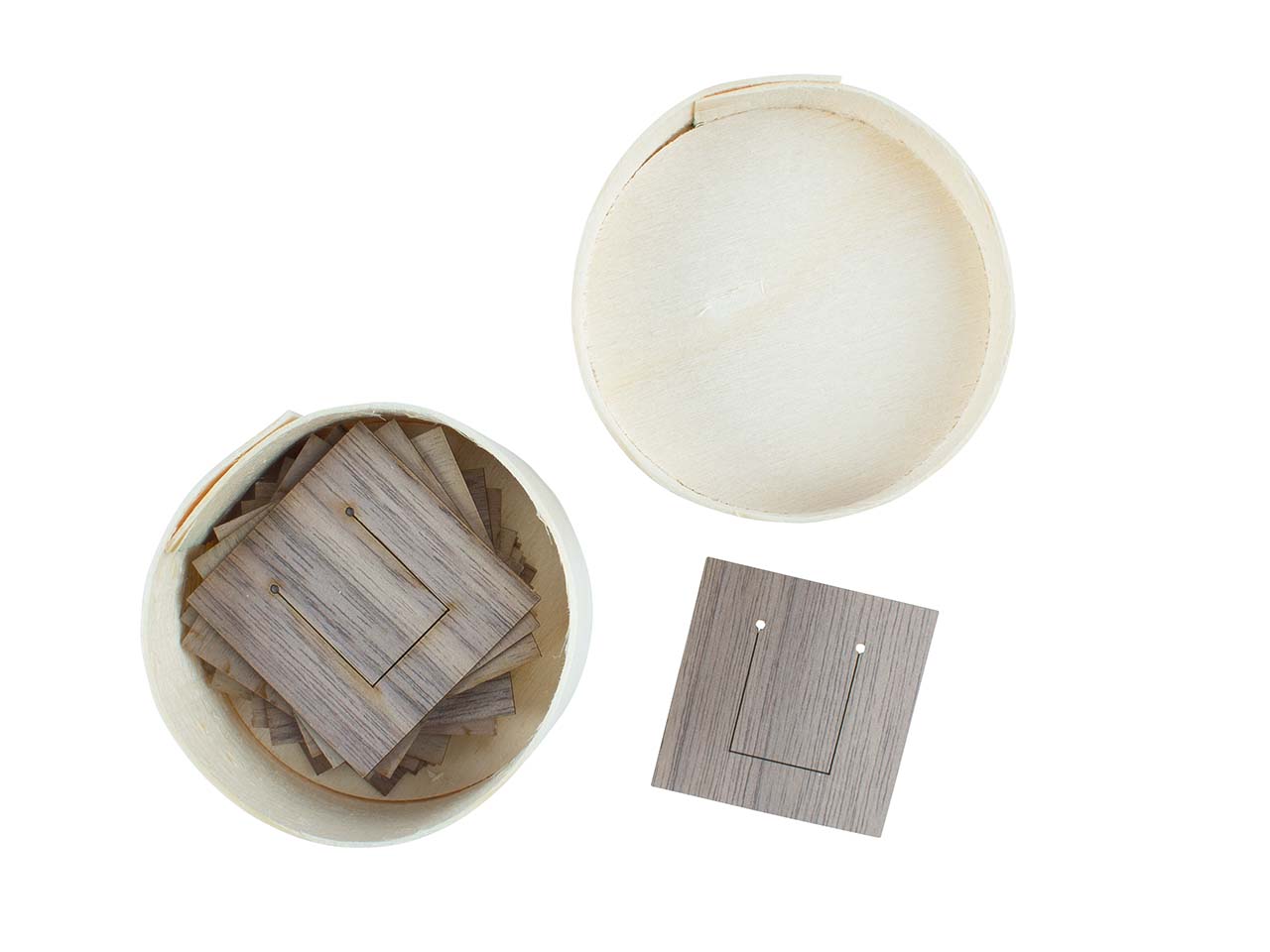 Büroklammern aus Furnier Quadro Walnuss